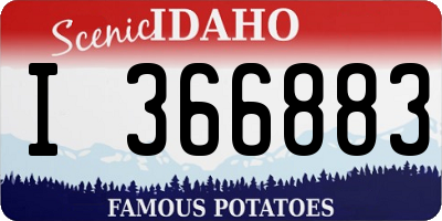 ID license plate I366883