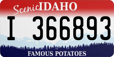 ID license plate I366893