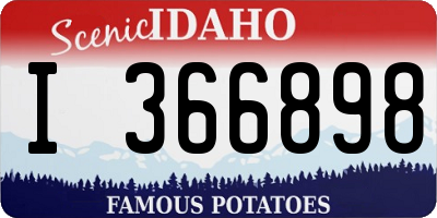 ID license plate I366898