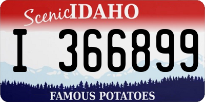 ID license plate I366899