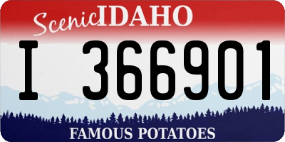 ID license plate I366901
