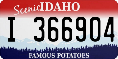 ID license plate I366904
