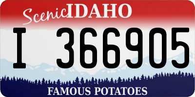 ID license plate I366905