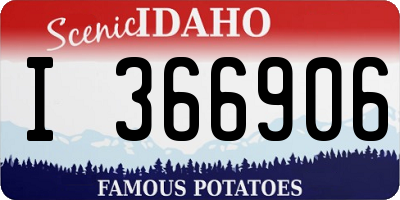 ID license plate I366906