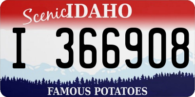 ID license plate I366908