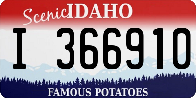 ID license plate I366910