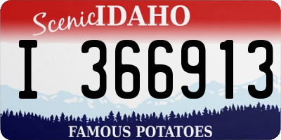 ID license plate I366913