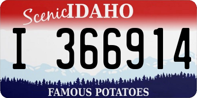 ID license plate I366914