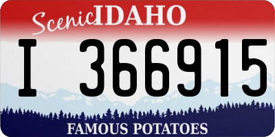 ID license plate I366915