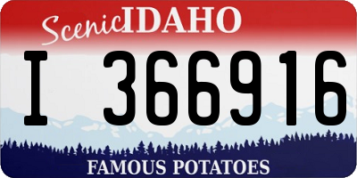 ID license plate I366916