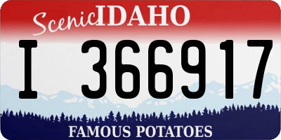 ID license plate I366917