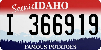ID license plate I366919