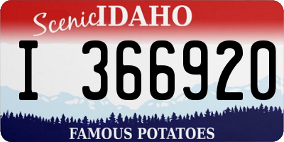 ID license plate I366920