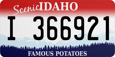 ID license plate I366921