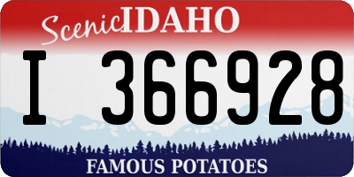 ID license plate I366928