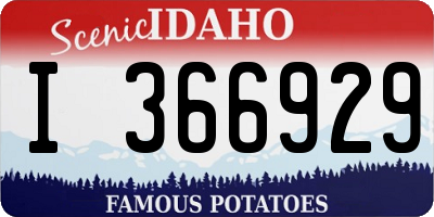 ID license plate I366929