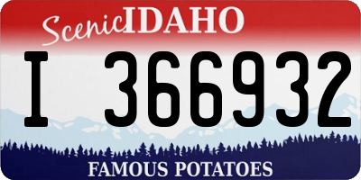 ID license plate I366932