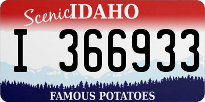 ID license plate I366933