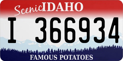 ID license plate I366934