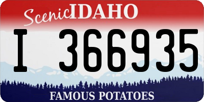 ID license plate I366935