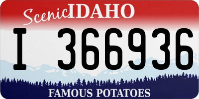 ID license plate I366936