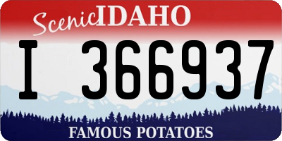 ID license plate I366937