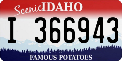 ID license plate I366943