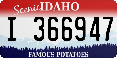 ID license plate I366947