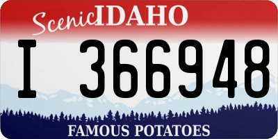 ID license plate I366948