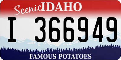 ID license plate I366949