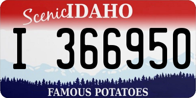 ID license plate I366950