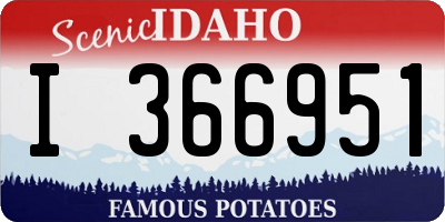 ID license plate I366951