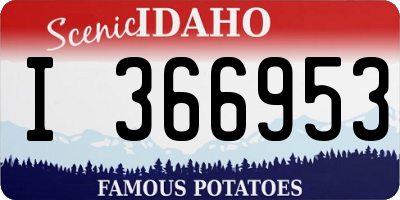 ID license plate I366953