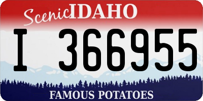 ID license plate I366955
