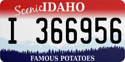 ID license plate I366956