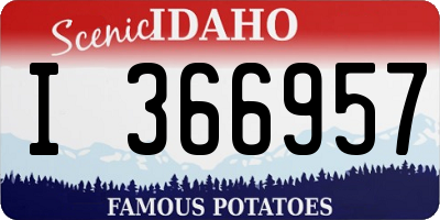 ID license plate I366957