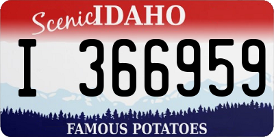 ID license plate I366959