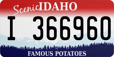 ID license plate I366960