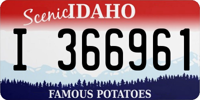 ID license plate I366961