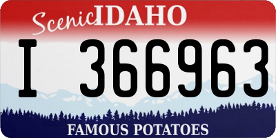ID license plate I366963