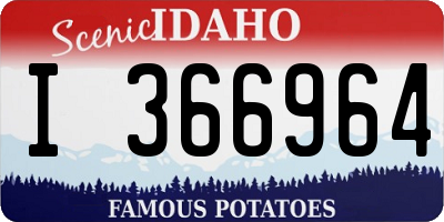 ID license plate I366964