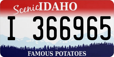 ID license plate I366965