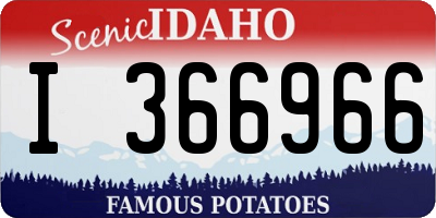 ID license plate I366966