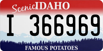 ID license plate I366969