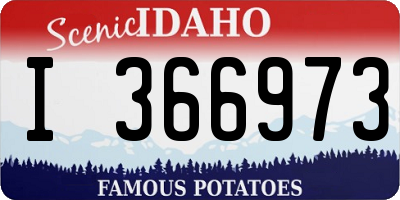 ID license plate I366973