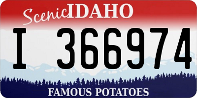 ID license plate I366974