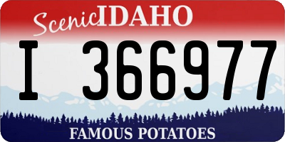 ID license plate I366977