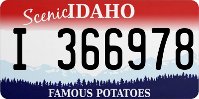 ID license plate I366978