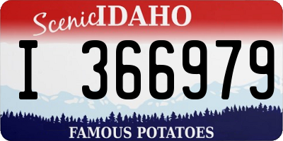 ID license plate I366979