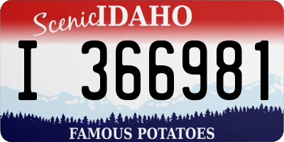 ID license plate I366981